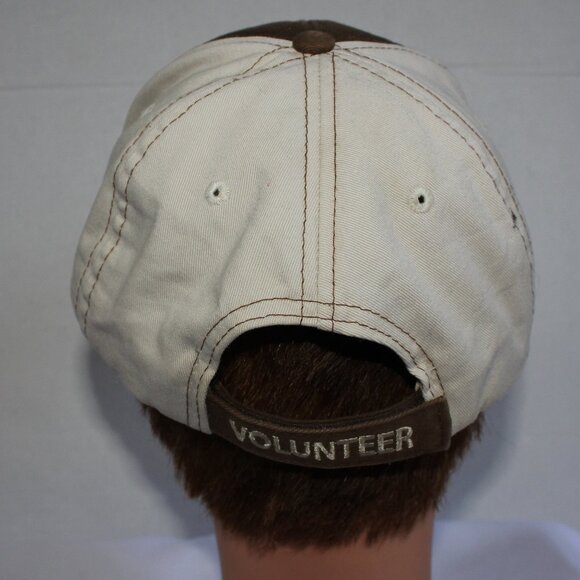 Men's RMEF Volunteer Brown Beige Outdoor Cap One Size Adjustable Strapback - Picture 4 of 10
